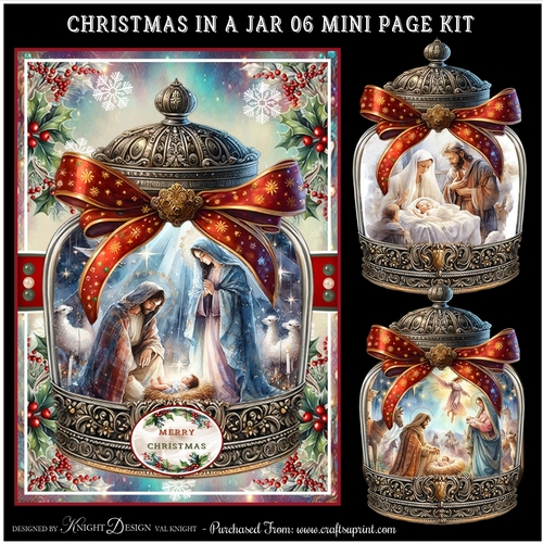 Christmas In A Jar 06 Mini Page Kit