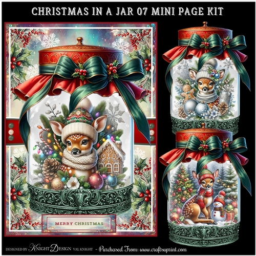 Christmas In A Jar 07 Mini Page Kit