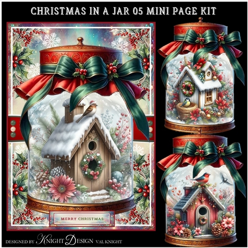 Christmas In A Jar 05 Mini Page Kit