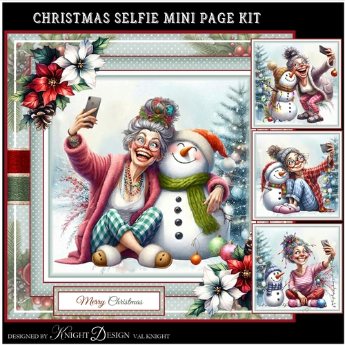 Christmas Selfie Mini Page Kit