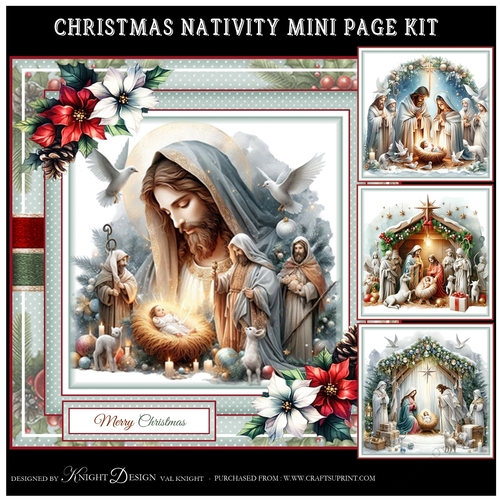 Christmas Nativity Mini Page Kit