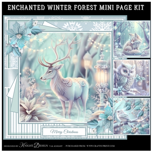 Enchanted Winter Forest Mini Page Kit