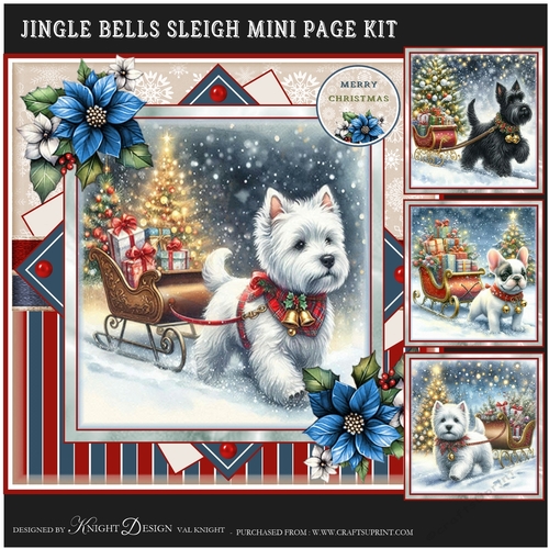 Jingle Bells Sleigh Mini Page Kit