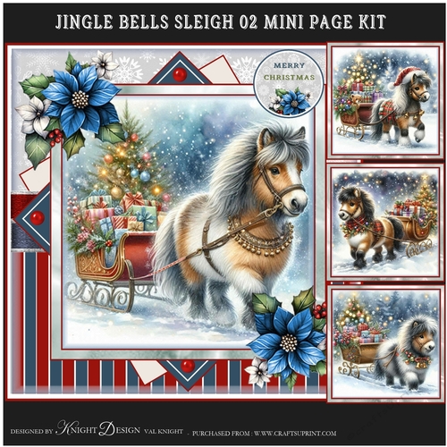 Jingle Bells Sleigh 02 Mini Page Kit