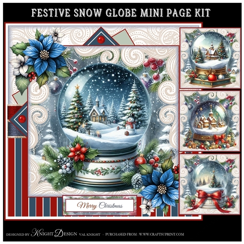 Festive Snow Globe Mini Page Kit