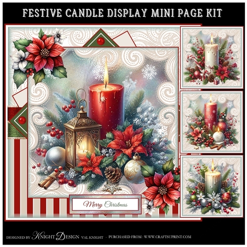 Festive Candle Display Mini Page Kit