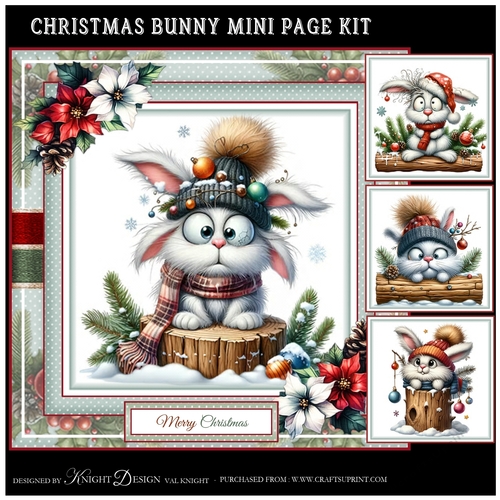 Christmas Bunny Mini Page Kit