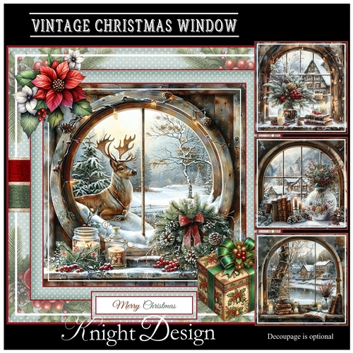 Vintage Christmas Window Mini Page Kit