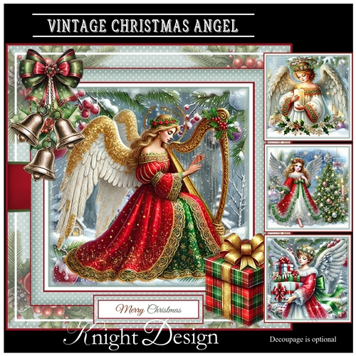 Vintage Christmas Angel Mini Page Kit