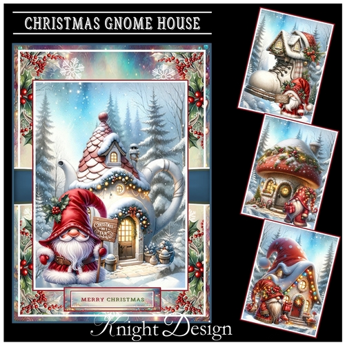 Christmas Gnome House Mini Page Kit