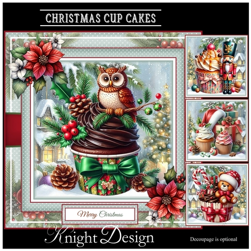 Christmas Cup Cakes Mini Page Kit