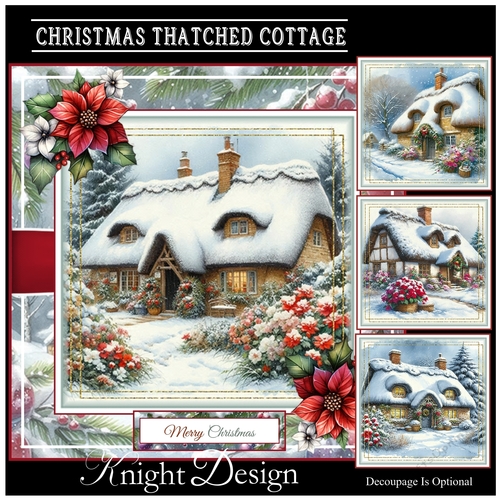 Christmas Thatched Cottage Mini Page Kit