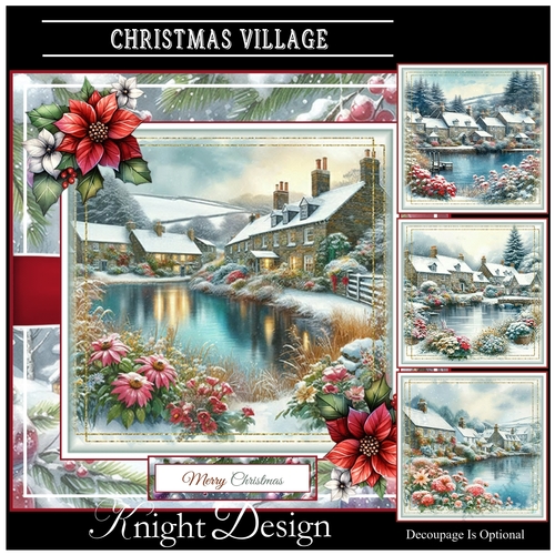 Christmas Village Mini Page Kit