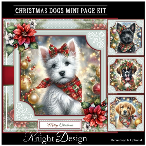 Christmas Dogs Mini Page Kit