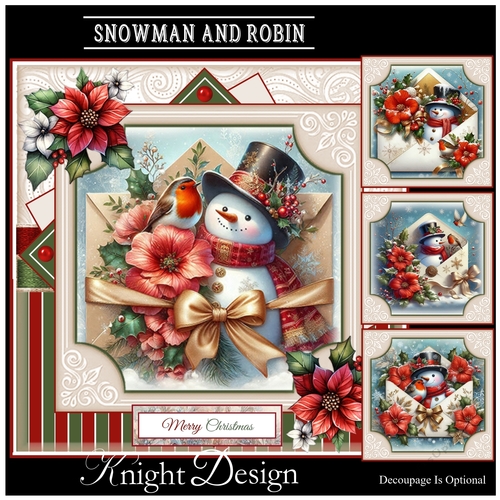 Snowman And Robin Mini Page Kit