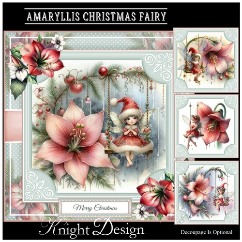 Amaryllis Christmas Fairy Mini Page Kit