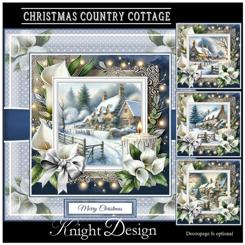 Christmas Country Cottage Mini Page Kit