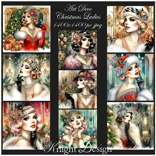 Art Deco Christmas Ladies