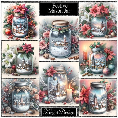 Festive Mason Jar