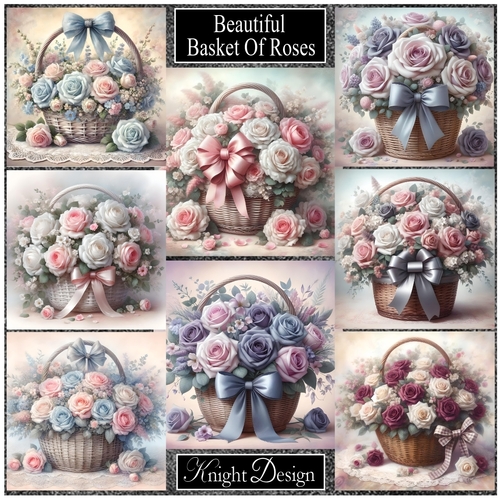 Beautiful Basket Of Roses