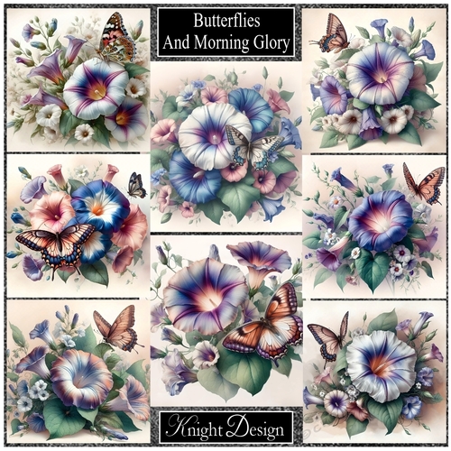 Butterflies & Morning Glory