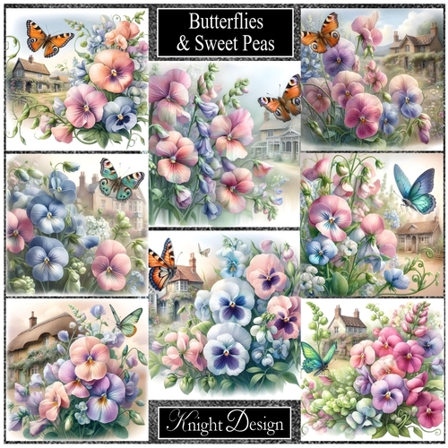 Butterflies & Sweet Peas