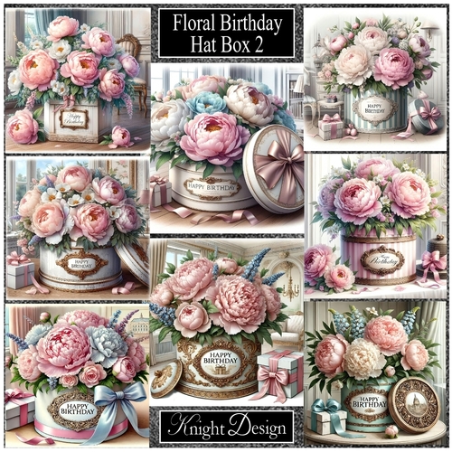 Floral Birthday Hat Box 2