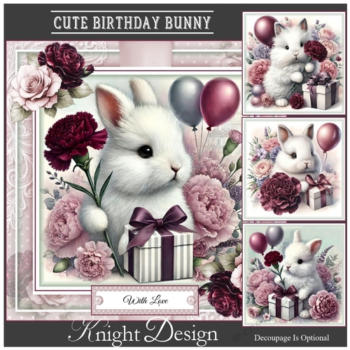 Cute Birthday Bunny Mini Page Kit