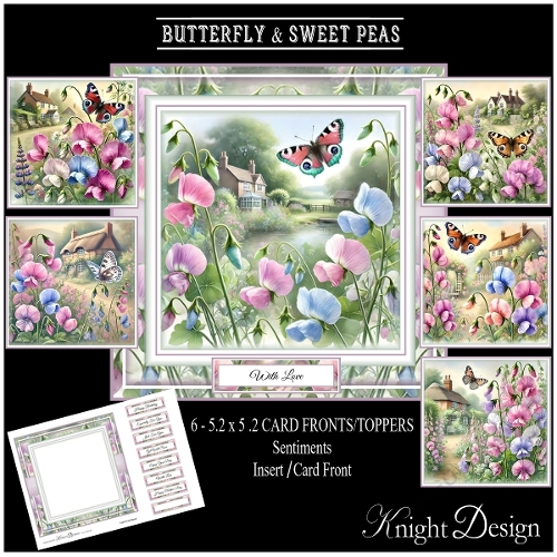 Butterfly And Sweet Peas