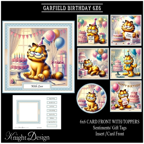 Garfield Birthday 6x6 Mini Page Kit