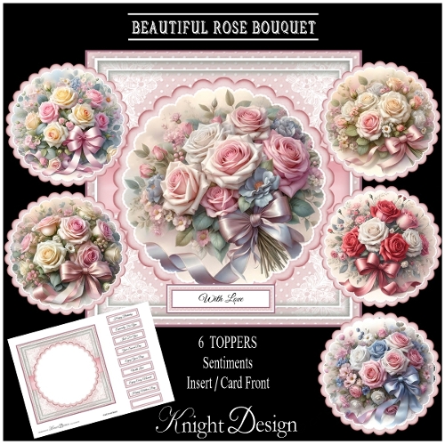 Beautiful Rose Bouquet Mini Page Kit