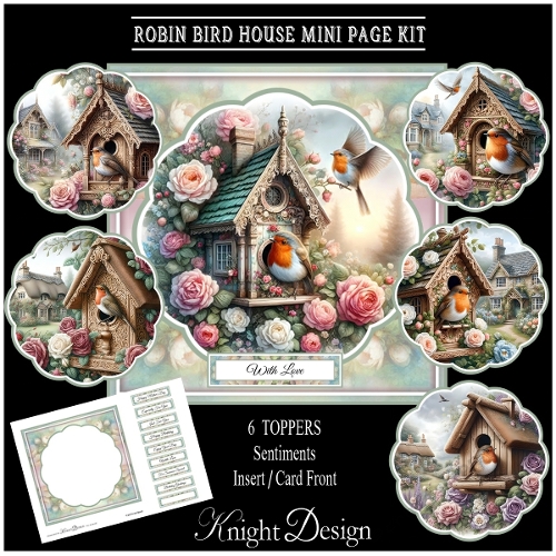 Robin Bird House Mini Page Kit