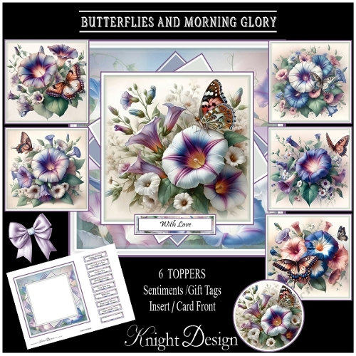 Butterflies & Morning Glory Mini Page Kit