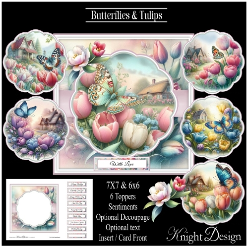 Butterflies & Tulips Mini Page Kit