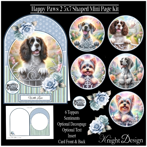 Happy Paws 2 - 5x7 Shaped Mini Page Kit
