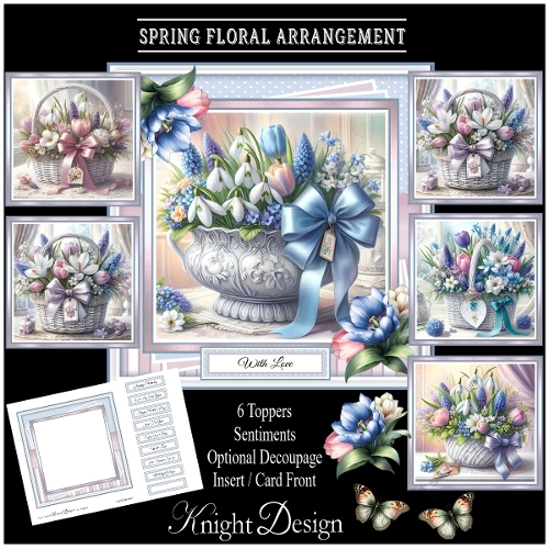 Spring Floral Arrangement Mini Page Kit