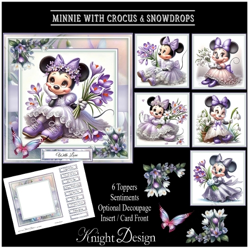 Minnie With Crocus & Snowdrops Mini Page Kit