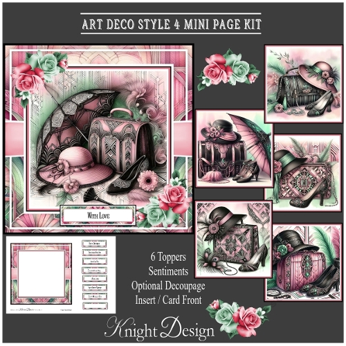 Art Deco Style 4 Mini Page Kit