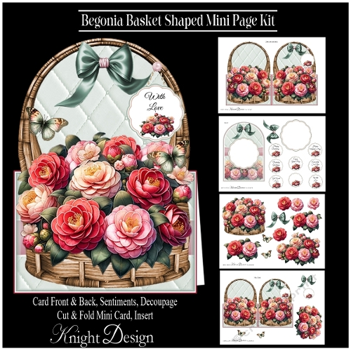 Begonia Basket 5x7 Shaped Mini Page Kit