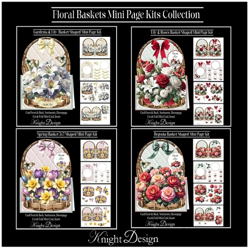 Floral Baskets 5x7 Collection 
