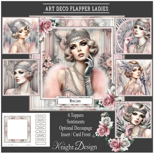 Art Deco Flapper Ladies Mini Page Kit