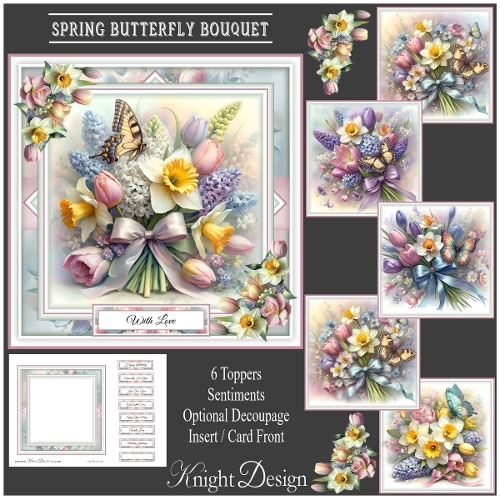 Spring Butterfly Bouquet Mini Page Kit