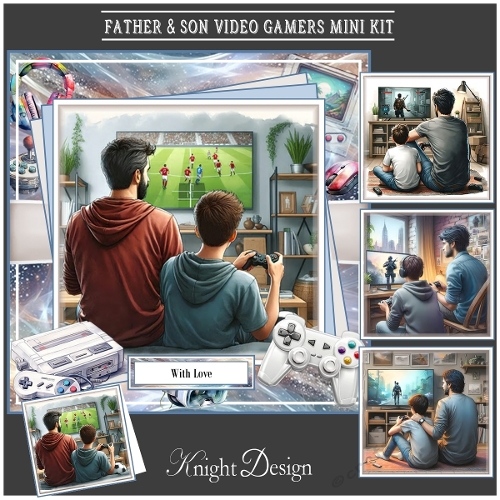 Father & Son Video Gamers