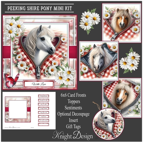 Peeking Shire Pony Mini Kit