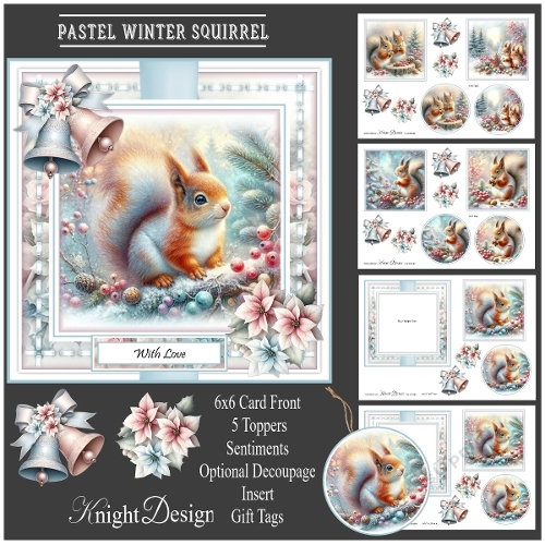 Pastel Winter Squirrel Mini Kit
