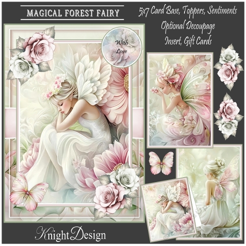 Magical Forest Fairy Mini Kit With 3 Toppers, Makes 3 Cards