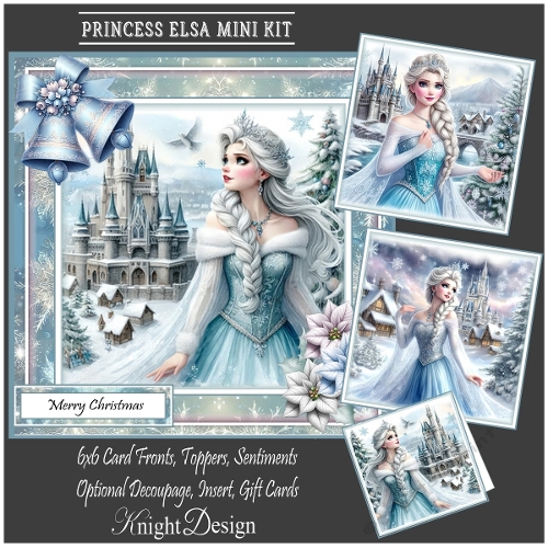 Princess Elsa Mini Kit With Set Of 3 Card Fronts