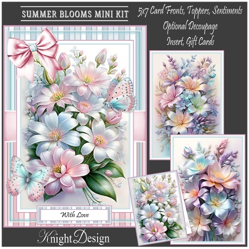 cup1386650_58488 - Summer Blooms With Set Of 3 Card Fronts