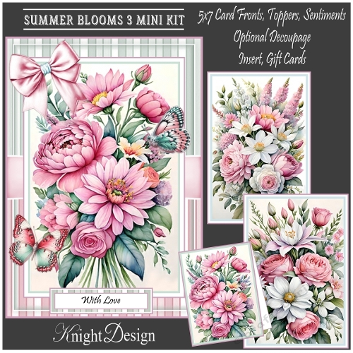 cup1386652_58488 - Summer Blooms 3 With Set Of 3 Card Fronts