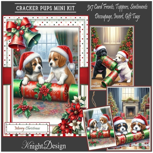 Cracker Pups Mini Kit With Set Of 3 Card Fronts